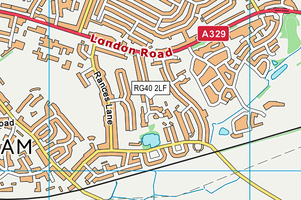 RG40 2LF map - OS VectorMap District (Ordnance Survey)