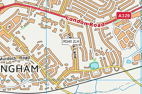 RG40 2LH map - OS VectorMap District (Ordnance Survey)