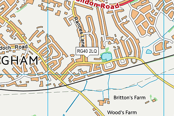 RG40 2LQ map - OS VectorMap District (Ordnance Survey)