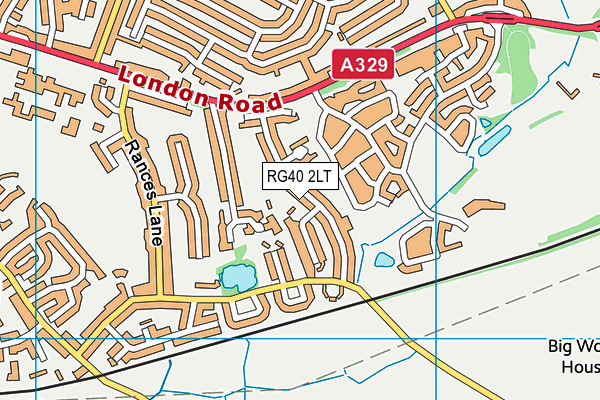 RG40 2LT map - OS VectorMap District (Ordnance Survey)