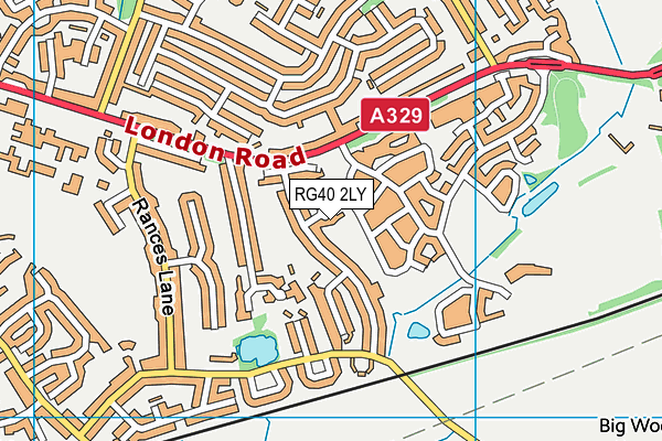 RG40 2LY map - OS VectorMap District (Ordnance Survey)