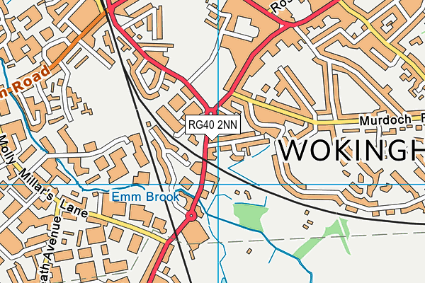 RG40 2NN map - OS VectorMap District (Ordnance Survey)