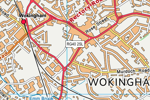 RG40 2SL map - OS VectorMap District (Ordnance Survey)