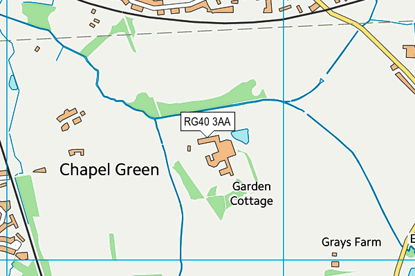 RG40 3AA map - OS VectorMap District (Ordnance Survey)