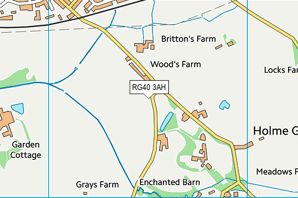 RG40 3AH map - OS VectorMap District (Ordnance Survey)