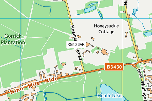 RG40 3AR map - OS VectorMap District (Ordnance Survey)