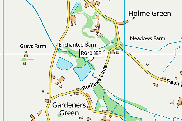 RG40 3BF map - OS VectorMap District (Ordnance Survey)