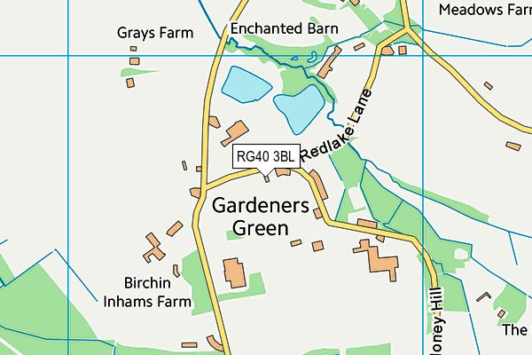 RG40 3BL map - OS VectorMap District (Ordnance Survey)