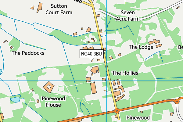 RG40 3BU map - OS VectorMap District (Ordnance Survey)