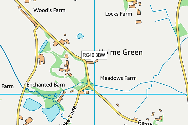 RG40 3BW map - OS VectorMap District (Ordnance Survey)