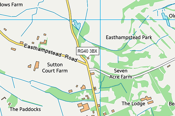 RG40 3BX map - OS VectorMap District (Ordnance Survey)