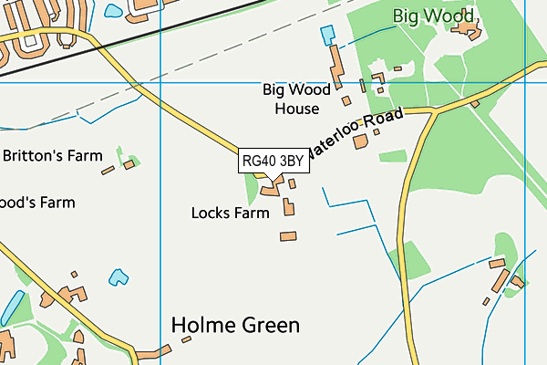 RG40 3BY map - OS VectorMap District (Ordnance Survey)