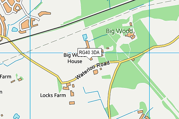 RG40 3DA map - OS VectorMap District (Ordnance Survey)