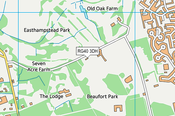 Downshire Golf Complex map (RG40 3DH) - OS VectorMap District (Ordnance Survey)