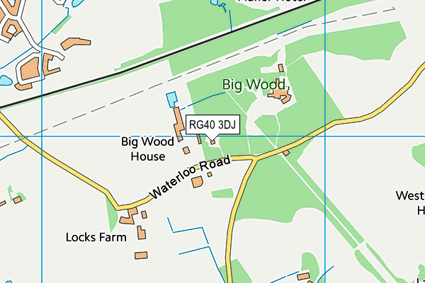 RG40 3DJ map - OS VectorMap District (Ordnance Survey)