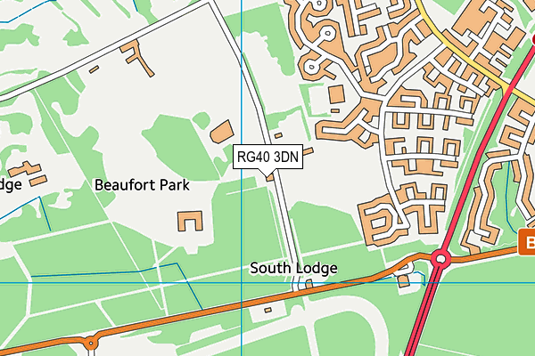 RG40 3DN map - OS VectorMap District (Ordnance Survey)