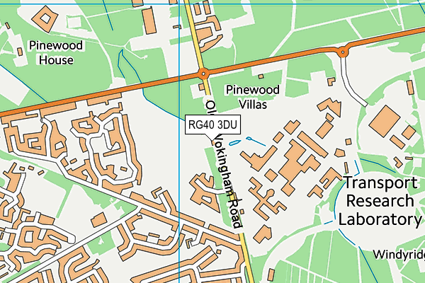 RG40 3DU map - OS VectorMap District (Ordnance Survey)