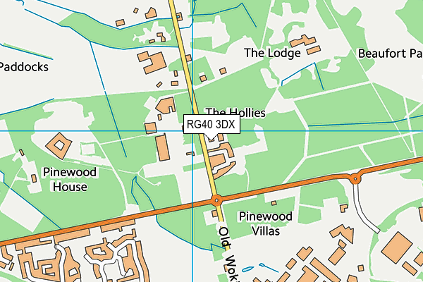 RG40 3DX map - OS VectorMap District (Ordnance Survey)