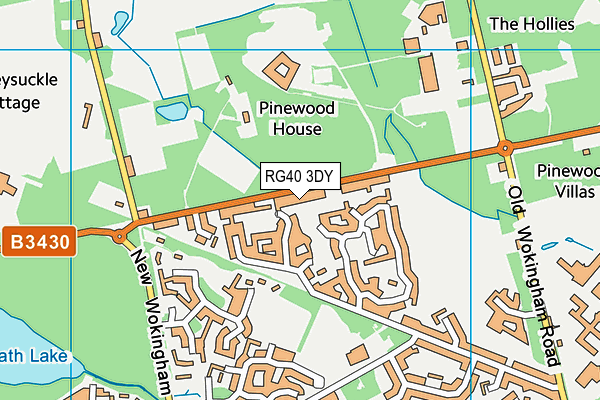 RG40 3DY map - OS VectorMap District (Ordnance Survey)