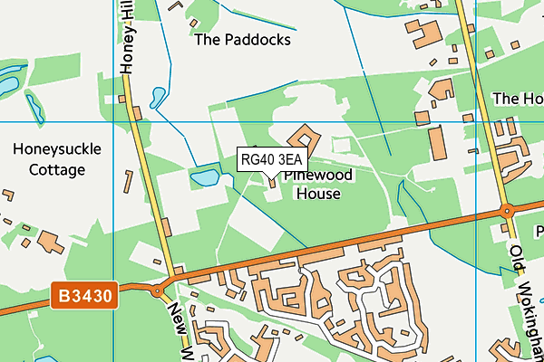 RG40 3EA map - OS VectorMap District (Ordnance Survey)