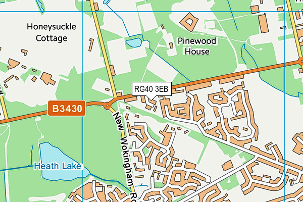 RG40 3EB map - OS VectorMap District (Ordnance Survey)