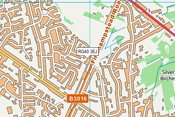 RG40 3EJ map - OS VectorMap District (Ordnance Survey)