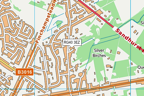 RG40 3EZ map - OS VectorMap District (Ordnance Survey)