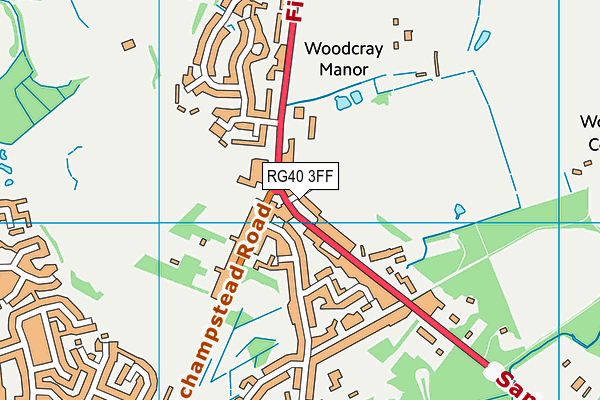 RG40 3FF map - OS VectorMap District (Ordnance Survey)