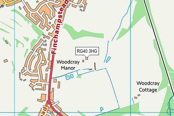 Woodcray Manor Golf Club (Closed) map (RG40 3HG) - OS VectorMap District (Ordnance Survey)