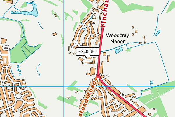 RG40 3HT map - OS VectorMap District (Ordnance Survey)