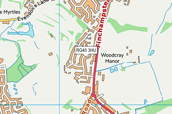 RG40 3HU map - OS VectorMap District (Ordnance Survey)