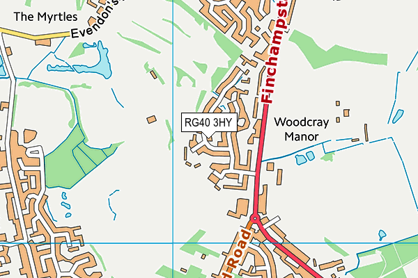 RG40 3HY map - OS VectorMap District (Ordnance Survey)