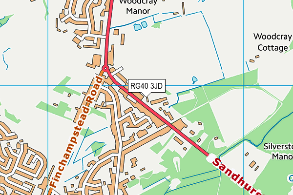 RG40 3JD map - OS VectorMap District (Ordnance Survey)