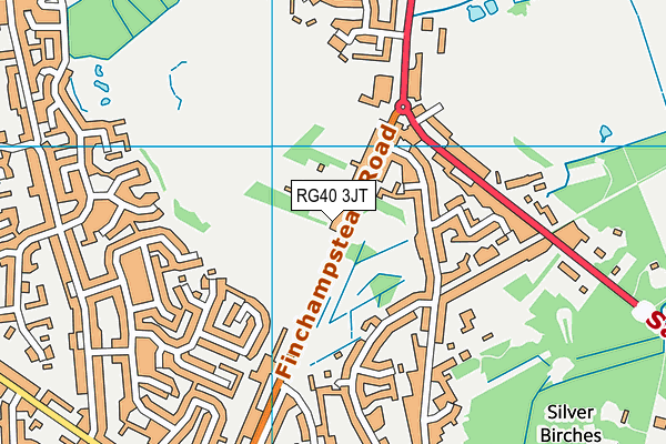 RG40 3JT map - OS VectorMap District (Ordnance Survey)