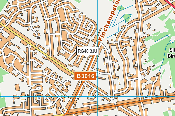 RG40 3JU map - OS VectorMap District (Ordnance Survey)