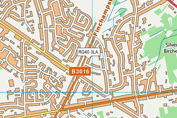 RG40 3LA map - OS VectorMap District (Ordnance Survey)