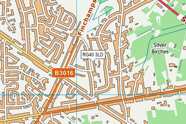 RG40 3LD map - OS VectorMap District (Ordnance Survey)