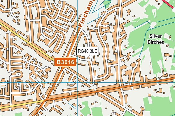 RG40 3LE map - OS VectorMap District (Ordnance Survey)