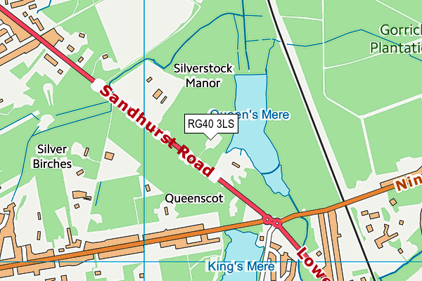 RG40 3LS map - OS VectorMap District (Ordnance Survey)