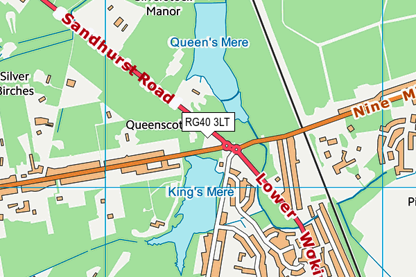 RG40 3LT map - OS VectorMap District (Ordnance Survey)