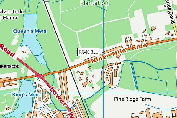 RG40 3LU map - OS VectorMap District (Ordnance Survey)