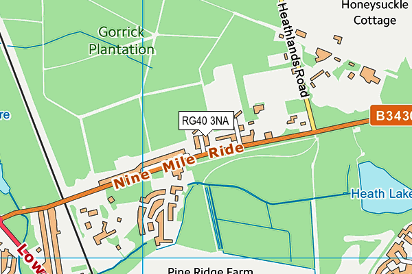 RG40 3NA map - OS VectorMap District (Ordnance Survey)