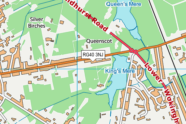 RG40 3NJ map - OS VectorMap District (Ordnance Survey)