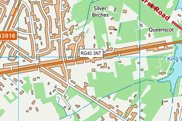 RG40 3NT map - OS VectorMap District (Ordnance Survey)