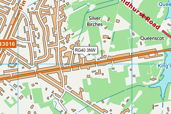 RG40 3NW map - OS VectorMap District (Ordnance Survey)