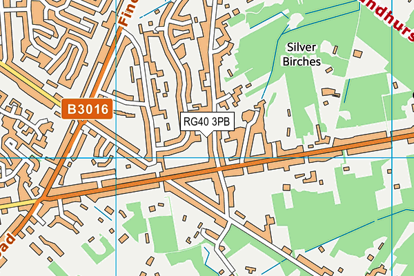 RG40 3PB map - OS VectorMap District (Ordnance Survey)