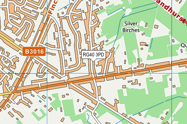 RG40 3PD map - OS VectorMap District (Ordnance Survey)