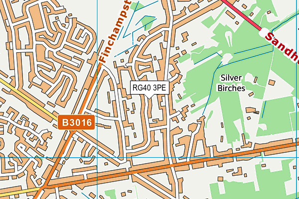 RG40 3PE map - OS VectorMap District (Ordnance Survey)