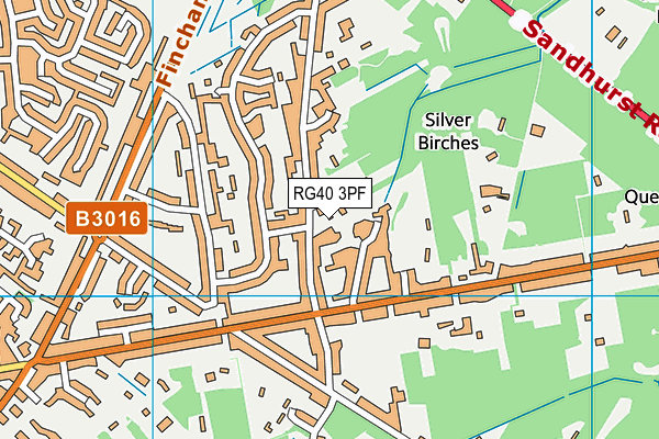 RG40 3PF map - OS VectorMap District (Ordnance Survey)