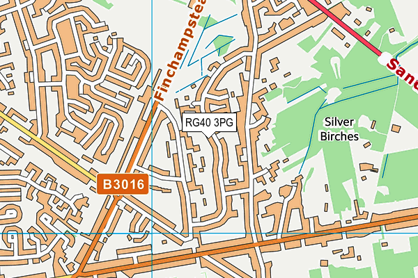 RG40 3PG map - OS VectorMap District (Ordnance Survey)
